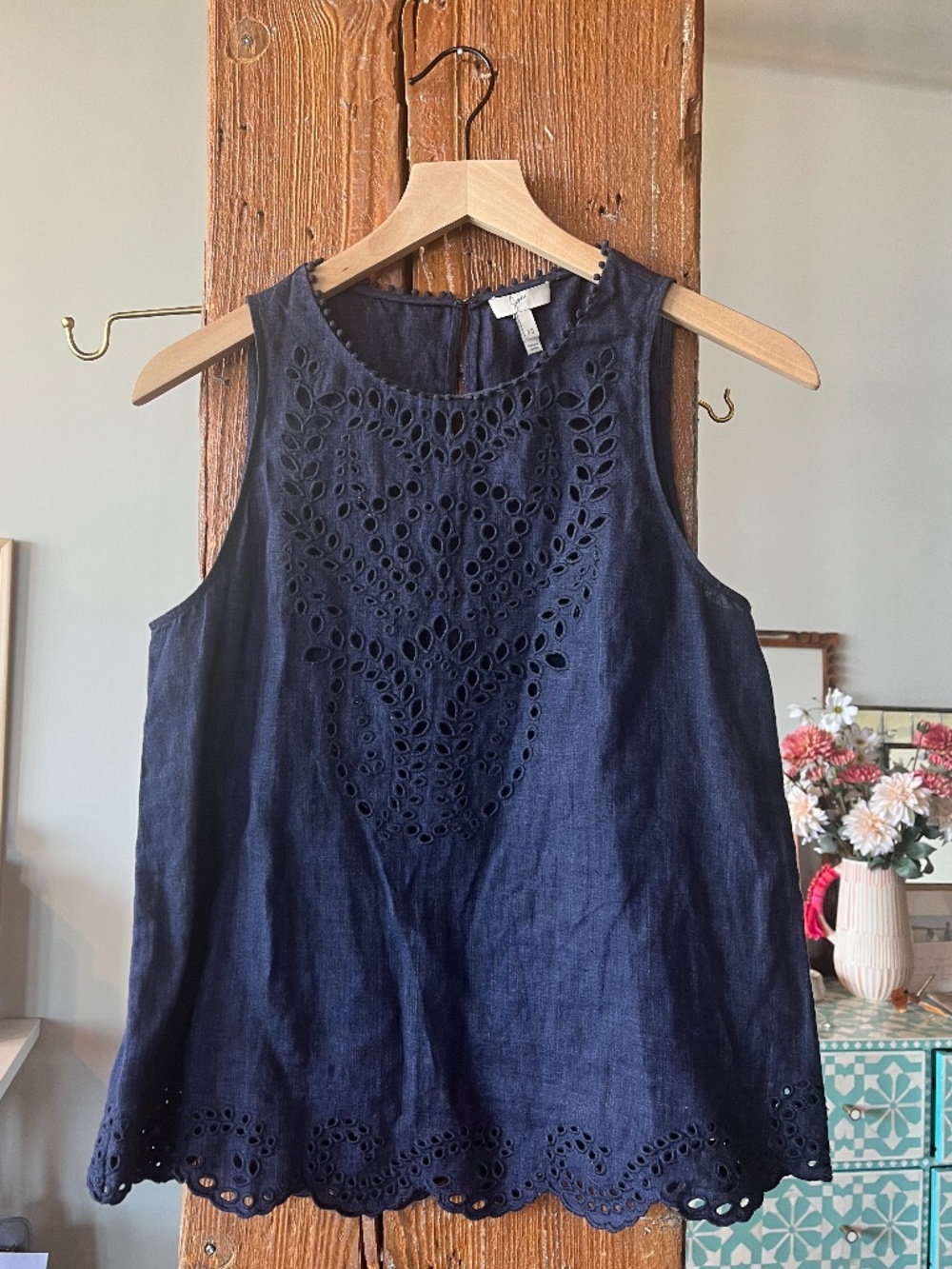 Joie navy linen top, XS